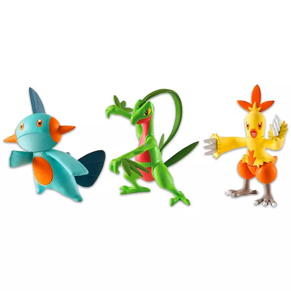 Tomy: Set cu 3 figurine Pokemon - Grovyle, Combusken, Marshtomp
