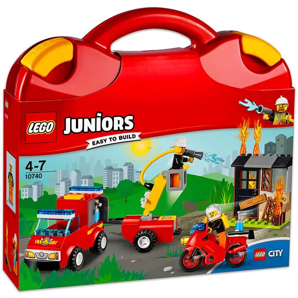 LEGO Juniors: Valiză Patrulă de pompieri 10740