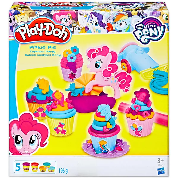 Play-Doh Én Kicsi Pónim: Pinkie Pie süti partija 5 darabos gyurmakészítő szett