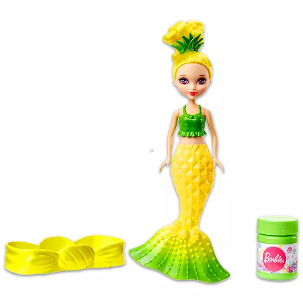 Barbie Dreamtopia: Păpuşă sirenă galben şi baloane de săpun