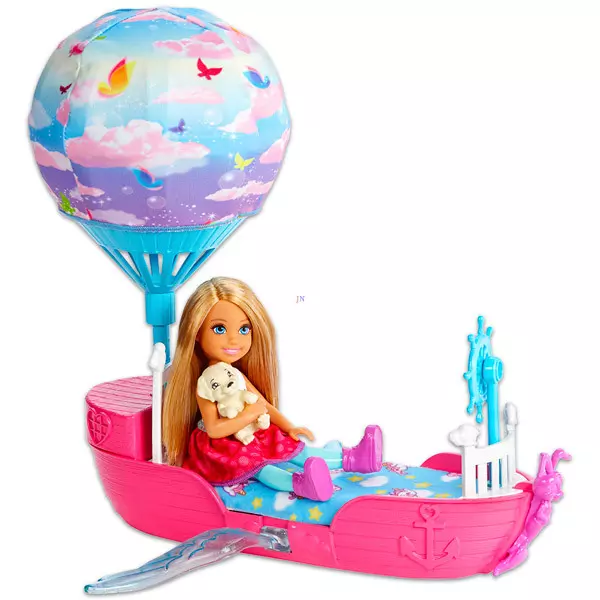 Barbie Dreamtopia Chealsea léghajóval