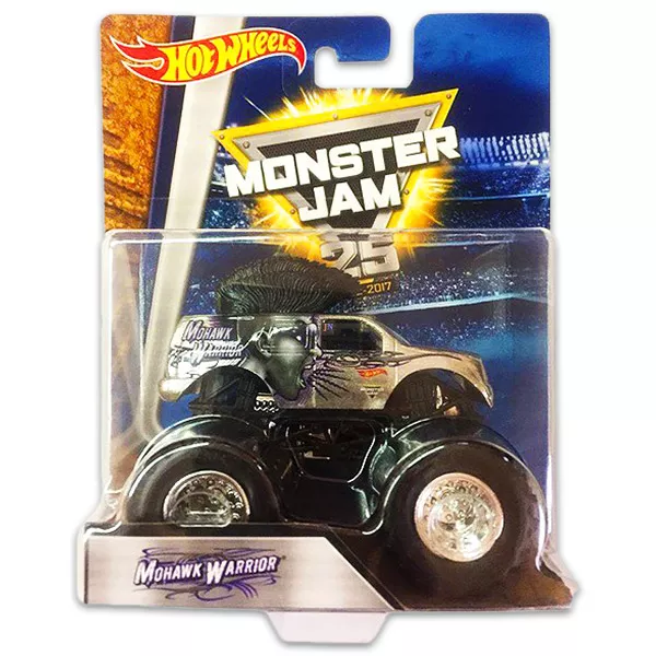 Hot Wheels Monster Jam 25: Mohawk Warrior kisautó - ezüst 