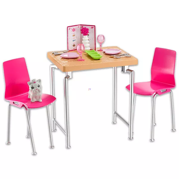 Barbie bútorok kiegészítőkkel - Ebédlőasztal