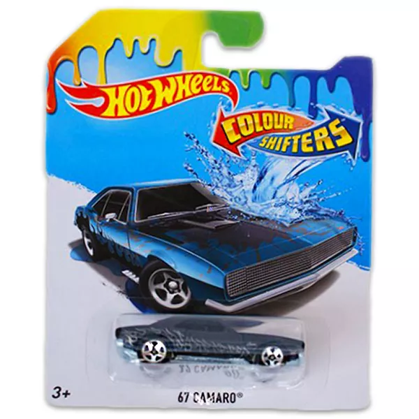 Hot Wheels City: színváltós 67 Camaro kisautó - kék-fekete