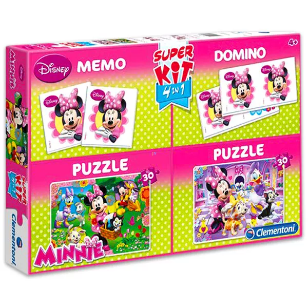 Clementoni Puzzle 2x30 Minnie egér + Memória + dominó