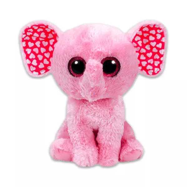 TY Beanie Boos: Sugar elefánt plüsfigura - 15 cm, rózsaszín