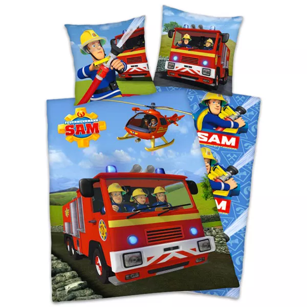 Pompierul Sam: lenjerie de pat cu 2 piese