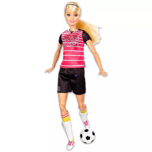 Barbie Made To Move Career Sports: Barbie blond fotbalist