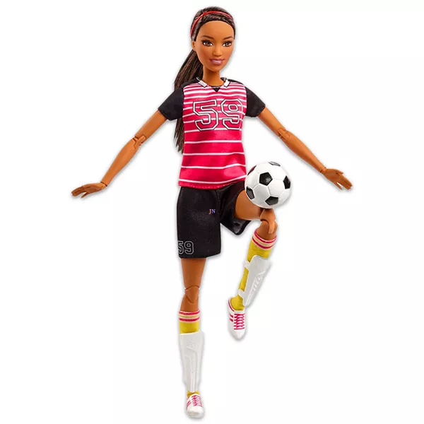 Barbie Made To Move Career Sports: Barbie brunet fotbalist