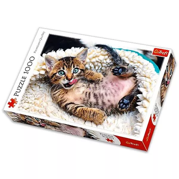 Pisicuţă pe blană puzzle cu 1000 piese