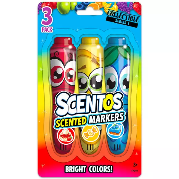 Scentos: 3 darabos illatos filctoll készlet - piros, sárga, kék
