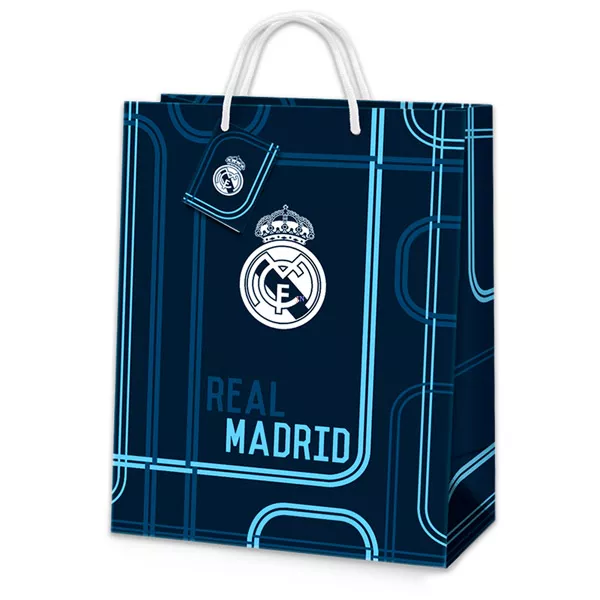 Real Madrid ajándékzacskó - kék, 23 x 18 cm