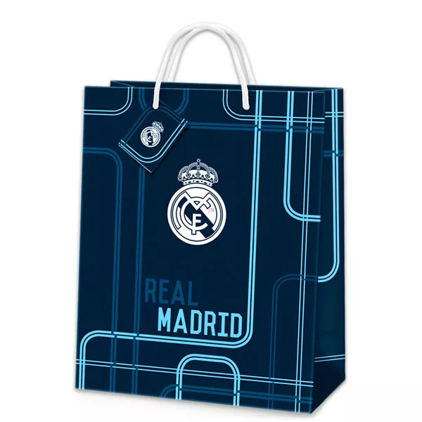 Real Madrid ajándékzacskó - kék, 33 x 26 cm