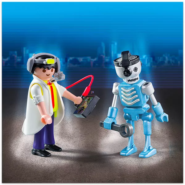Set 2 figurine: Om de ştiinţă şi robot - 6844