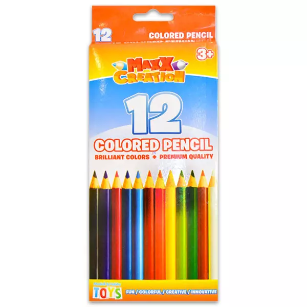 MaxxCreation 12 darabos prémium minőségű színes ceruza