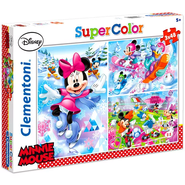 Clementoni: Minnie egér 3 az 1-ben SuperColor puzzle