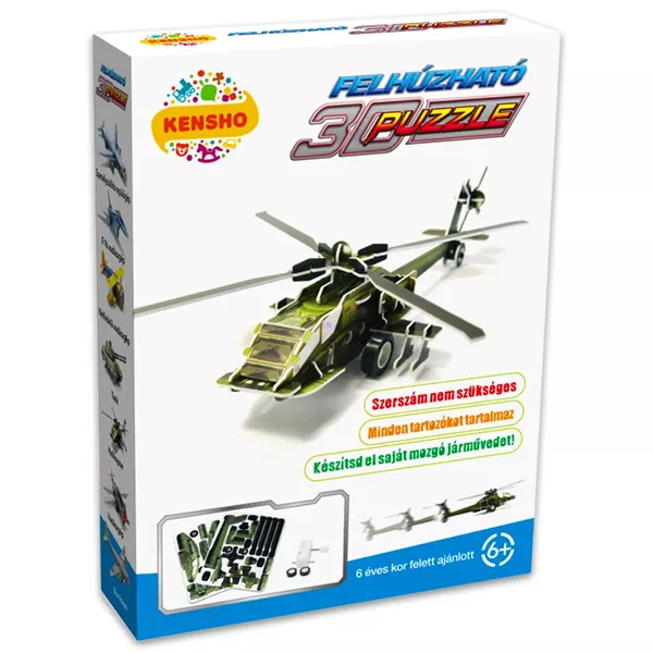Helikopter felhúzható 3D puzzle