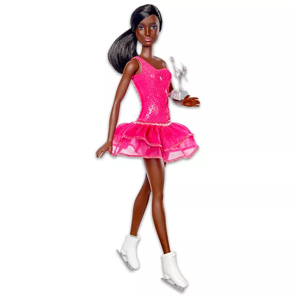 Barbie karrierista babák: műkorcsolyázó barna bőrű Barbie 