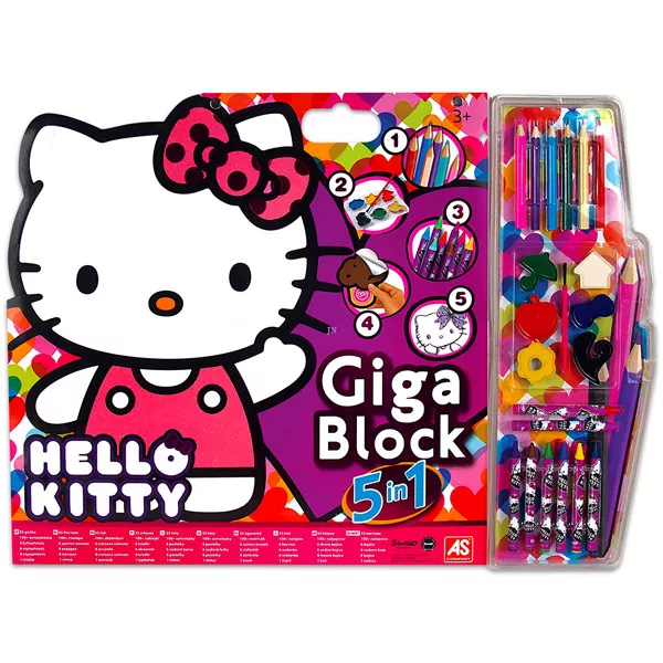 Hello Kitty: 5 az 1-ben giga színező kiegészítőkkel