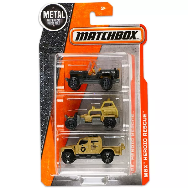 Matchbox: set maşinuţe cu 3 piese - vehicule militare