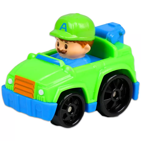 Little People: Wheelies - maşină verde cu cârlig remorcare