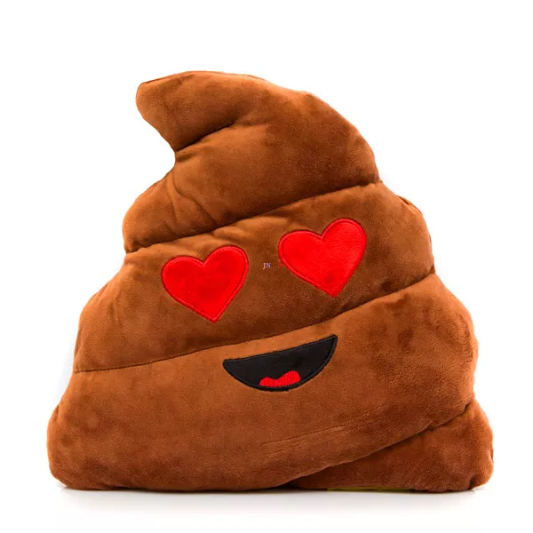 HappyFace: szerelmes kaki emoji párna