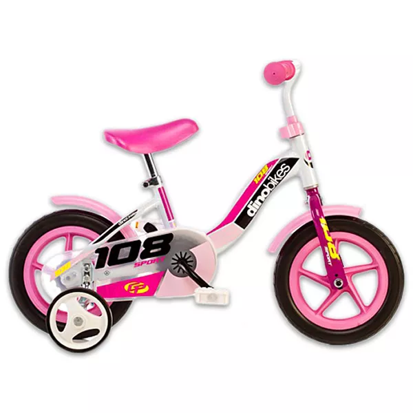 Dino Bikes 10: gyerek kerékpár - pink, 10-es