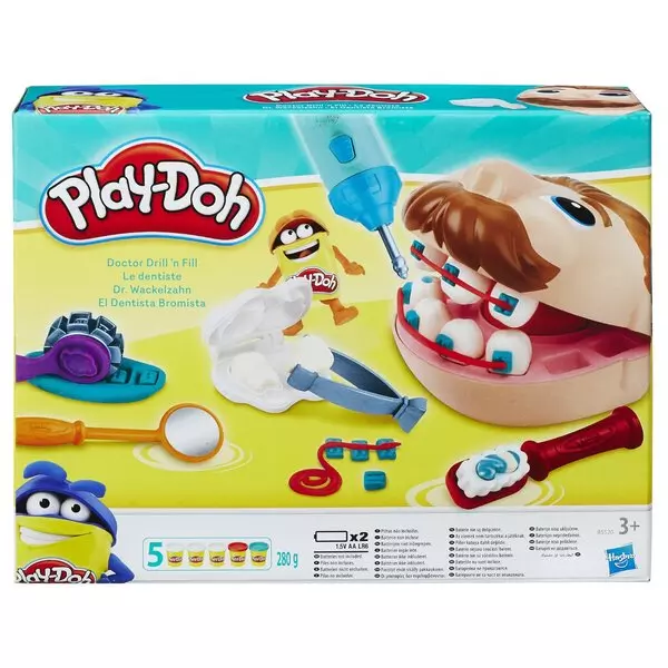 Play-Doh: Set Stomatologie cu 5 borcănaşe de plastilină
