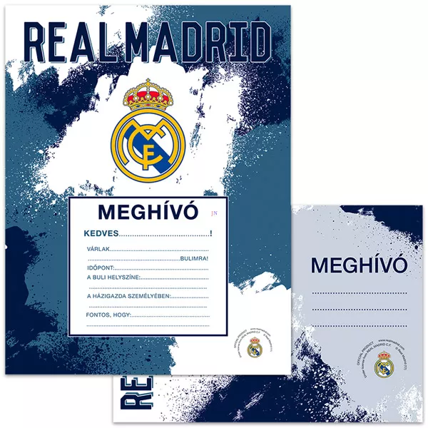 Real Madrid parti meghívó borítékkal - szürke