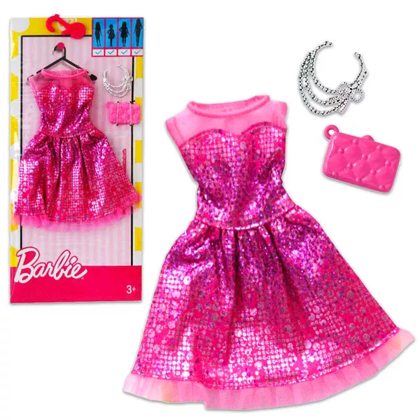 Barbie ruhák: rózsaszín parti ruha