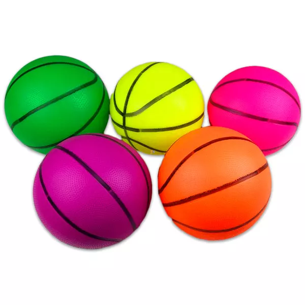 Kosárlabda mintás gumilabda - 15 cm, több színben