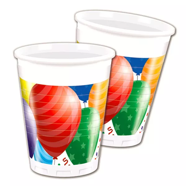 Lufi mintás 8 darabos műanyag pohár 