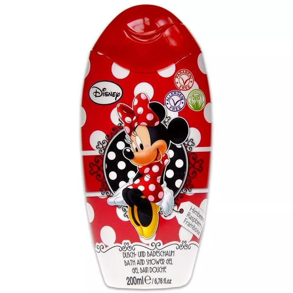 Minnie Mouse: gel de duş şi spumă de baie cu aromă de zmeură - 200 ml