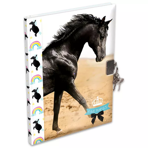 GEO Horse Rainbow szivacsos emlékkönyv - A5-ös