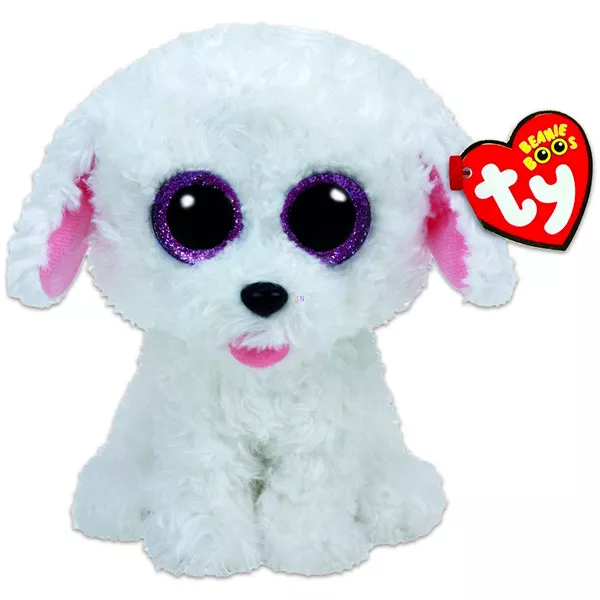 TY Beanie Boos: Pippie kutya plüssfigura - 15 cm, fehér