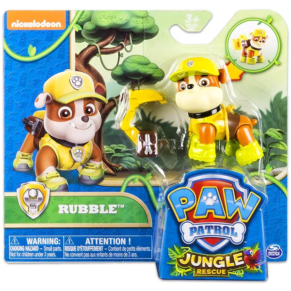 Paw Patrol: Jungle Rescue - Figurină Rubble