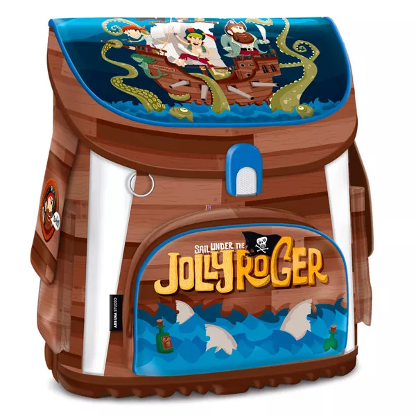 Jolly Roger kalózos kompakt easy mágneszáras iskolatáska