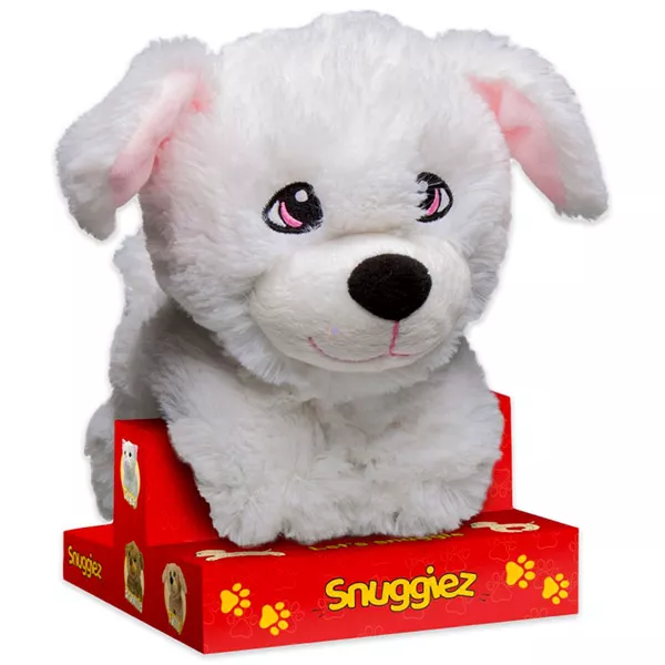 Snuggiez: Milky kutyus karkötő plüssfigura - 20 cm, fehér 