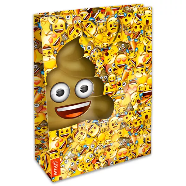 Kaki emoji dísztasak - 24 x 32 cm