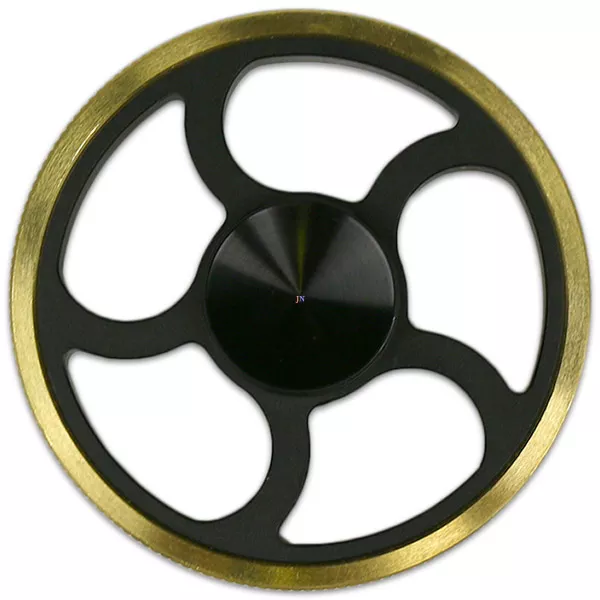 Fidget Spinner fém pörgettyű - kormánykerék - fekete színű
