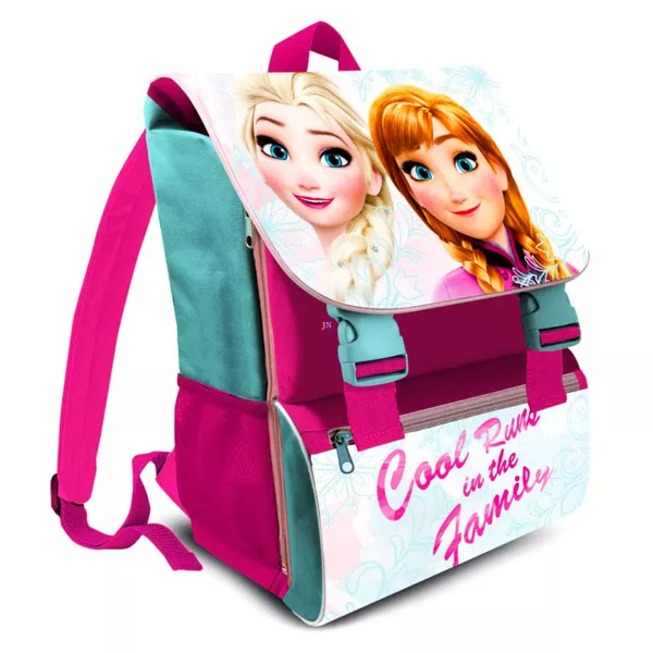 Disney hercegnők: Jégvarázs iskolatáska - rózsaszín-zöld