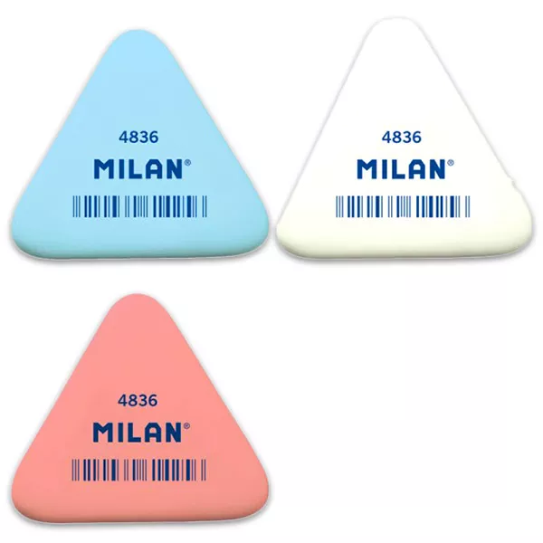 Milan háromszögletű radír - több színben