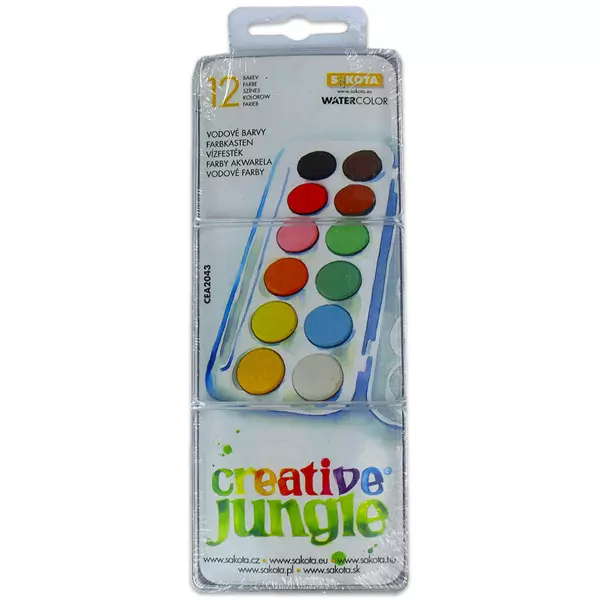 Creative Jungle: acuarelă cu 12 culori - mic