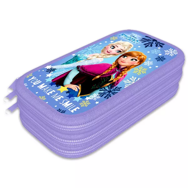 Disney hercegnők: Jégvarázs Elsa 3 emeletes tolltartó - lila