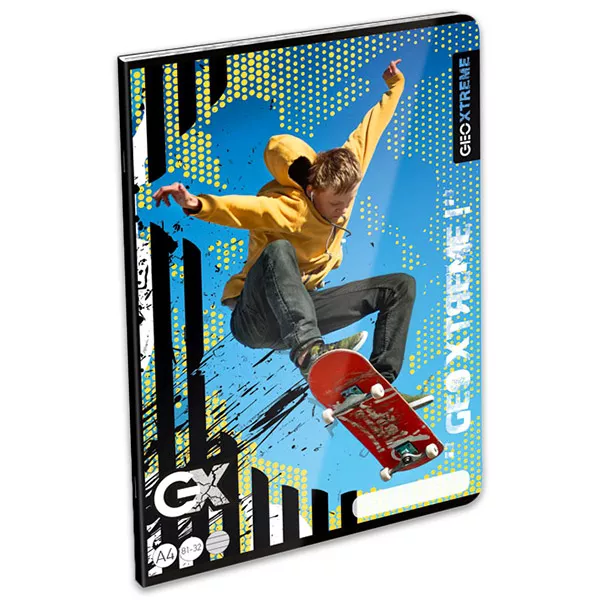 Geo: Xtreme Skate vonalas füzet - A4, 81-32