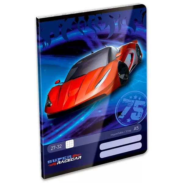 Super Racecar: Red Lightning négyzetrácsos füzet - A5, 27-32