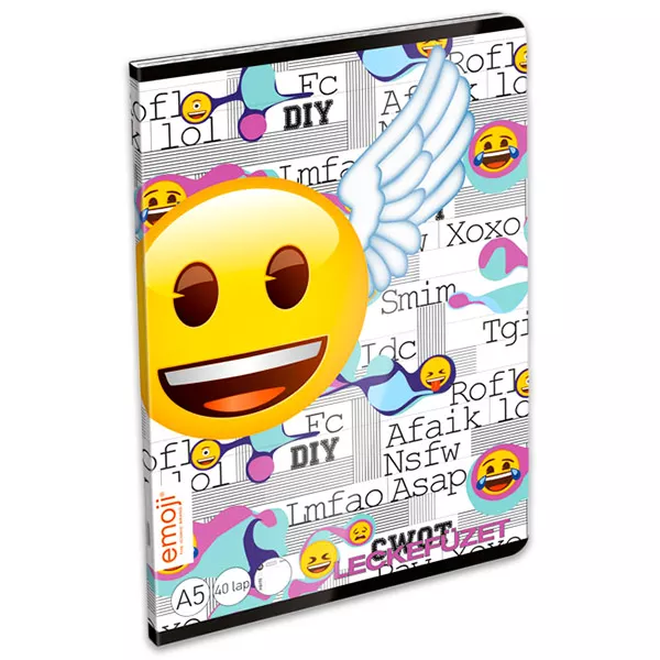 Emoji: Smiley leckefüzet - A5