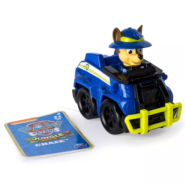Mancs őrjárat: Jungle Rescue Chase kék rendőrautójával - 10 cm