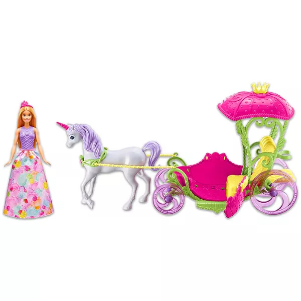 Barbie: Dreamtopia - Hintó Pegazussal Barbie babával