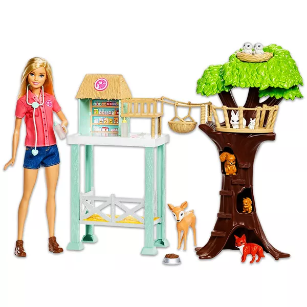 Barbie: Erdei állatmentő játékszett